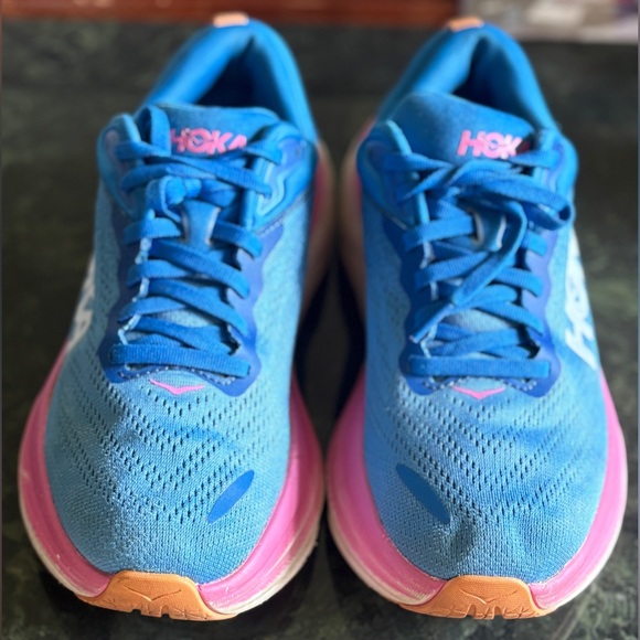 HOKA
WOMENS BONDI 8 Pink & Blue Sneakers/ Athletic Shoes Size 8 - Picture 4 of 14